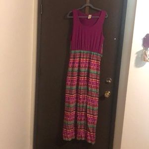 Casual Maxi dress, purple/orange/green